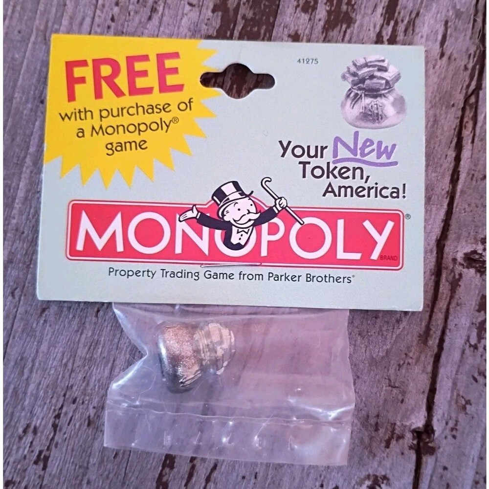 Vintage 1999 Winning Money Bag Monopoly New Token America Piece New In Package